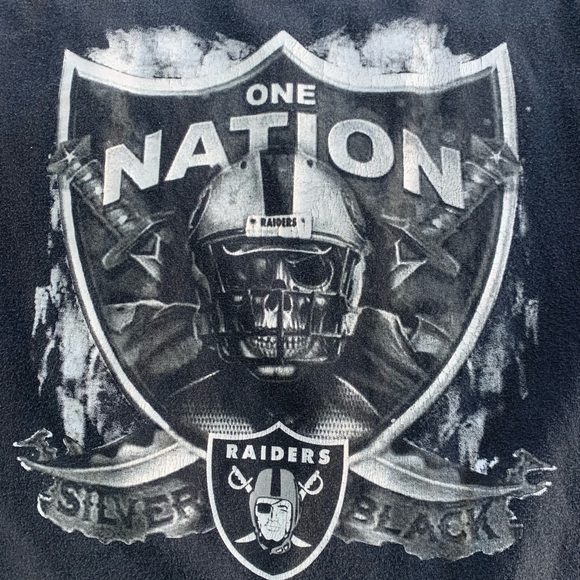 Vintage Y2K Raiders One Nation Silver Black Amari Cooper ,Derek Carr Shirt XL - Picture 2 of 7